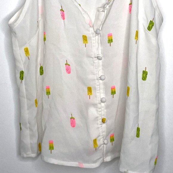 Japna Popsicle Print Tank Top Cami Camisole White Size -Small- Condition is NEW - Picture 3 of 7